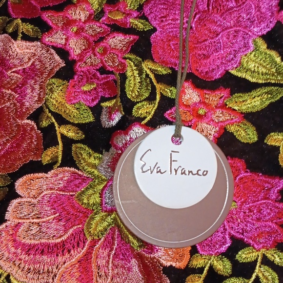 Anthropologie Eva Franco black tulle with pink floral skirt NWT - Picture 4 of 8